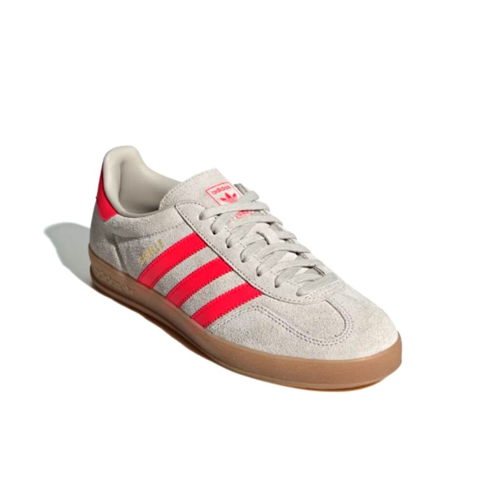 Adidas Men's Beige Lucid Red Cloud White Gazelle Indoor Sneakers Size 5